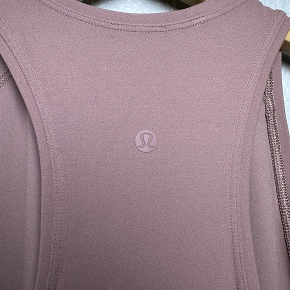 Lululemon Women's Get Going Dress Red Dust Midi‎ Size 4 Racerback Slit Tank Nulu - Picture 9 of 15
